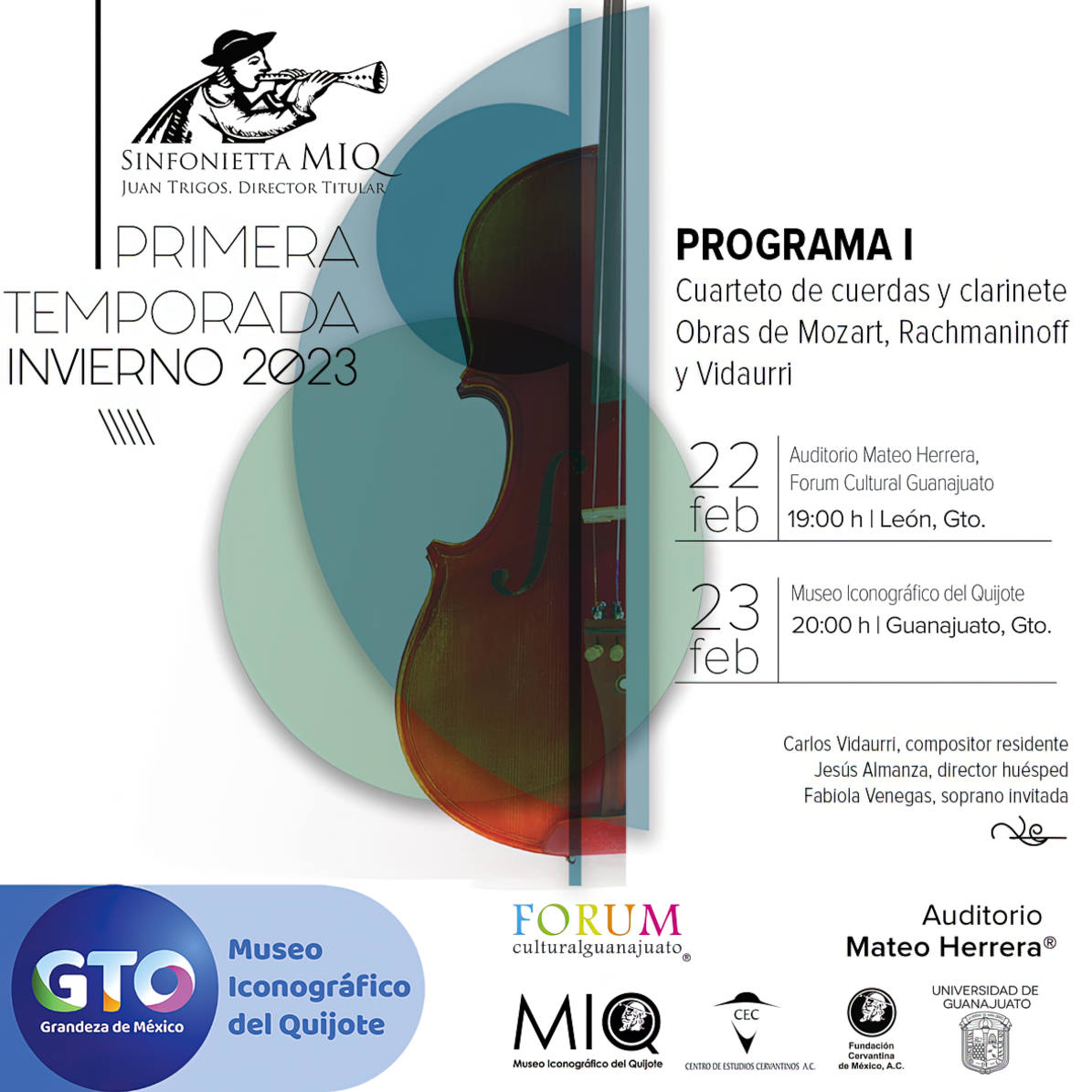 Programa Primera Temporada - Invierno 2023 - Sinfonietta MIQ