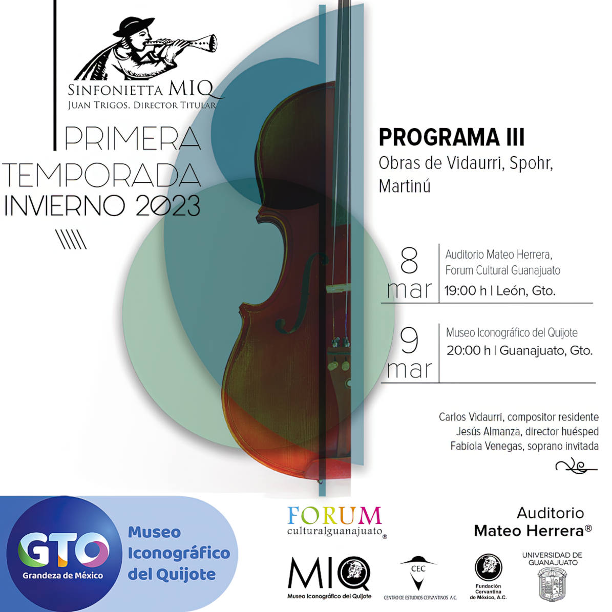 Programa Primera Temporada - Invierno 2023 - Sinfonietta MIQ