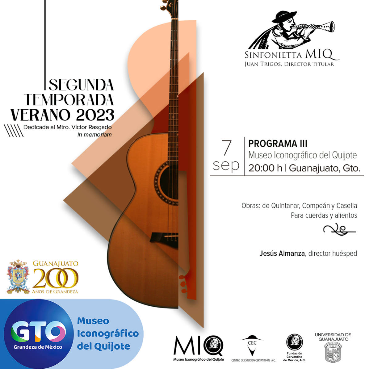Programa Segunda Temporada - Verano 2023 - Sinfonietta MIQ